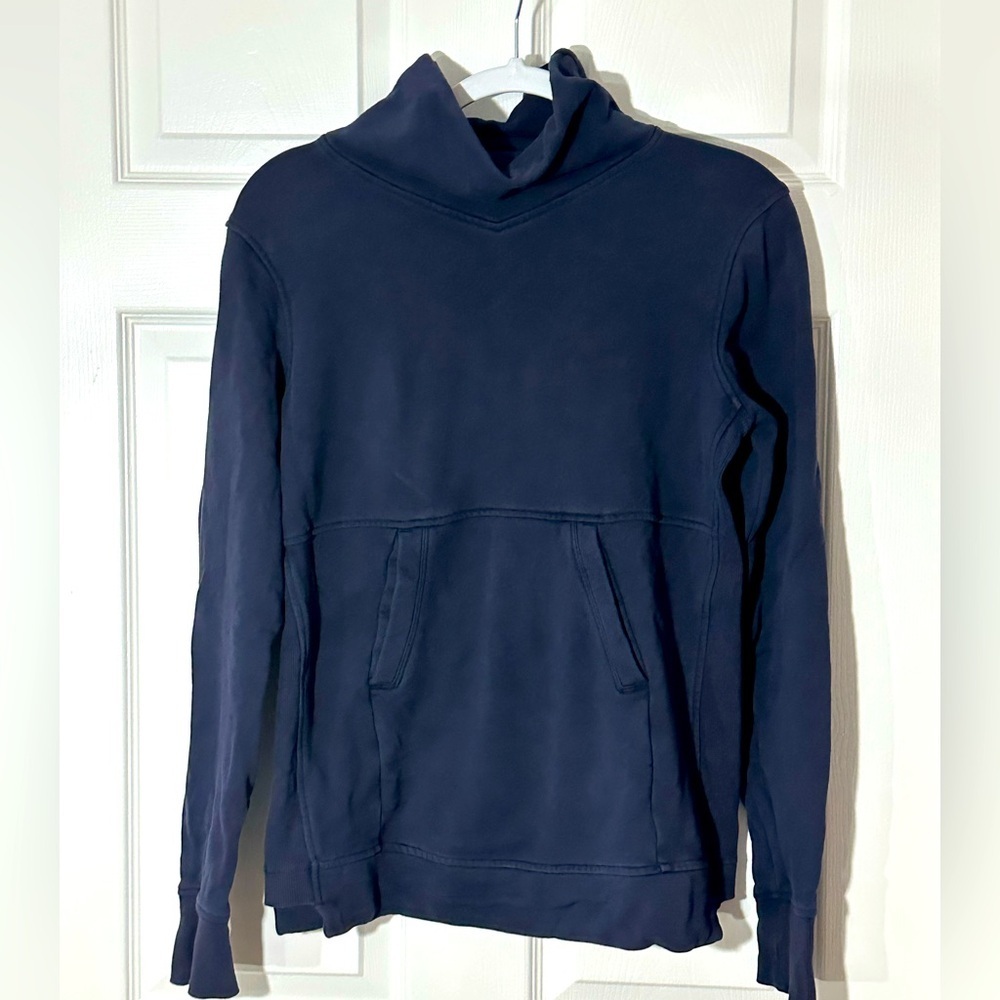 Lululemon navy cowl neck pullover sweatshirt size 4